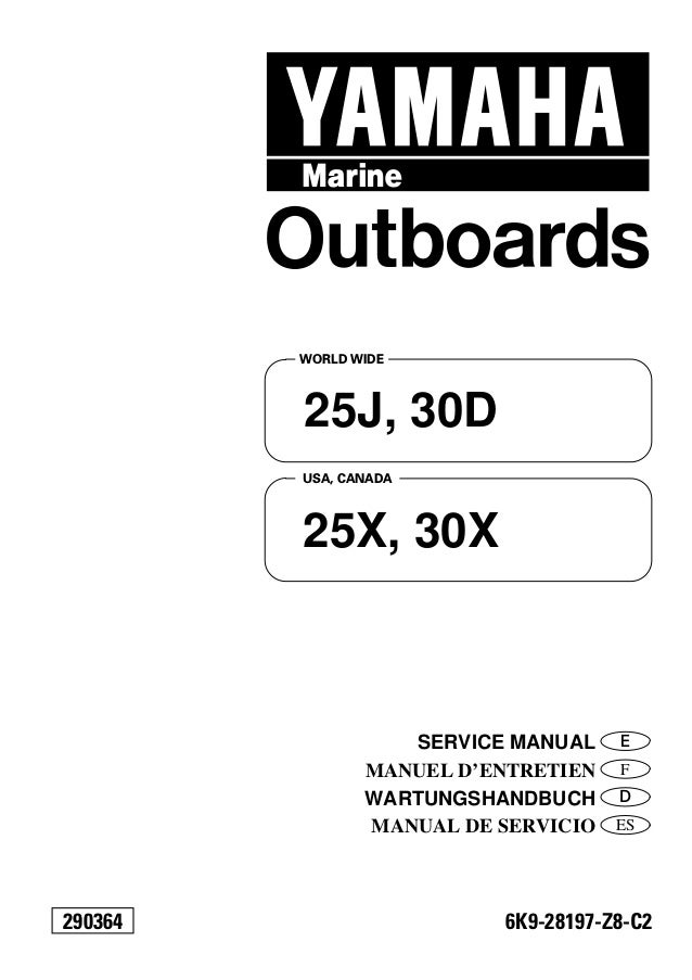 YAMAHA OUTBOARD 25JMHO Service Repair Manual S: 002915