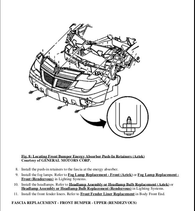 2004 PONTIAC AZTEK Service Repair Manual