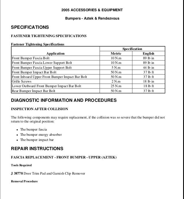 PONTIAC AZTEK OWNER S MANUAL Pdf Download