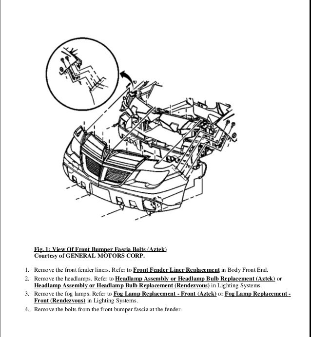 2001 Pontiac Aztek Service Repair Manual
