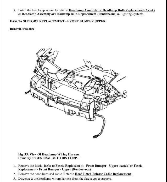 Pontiac Aztek Wiring Harnes