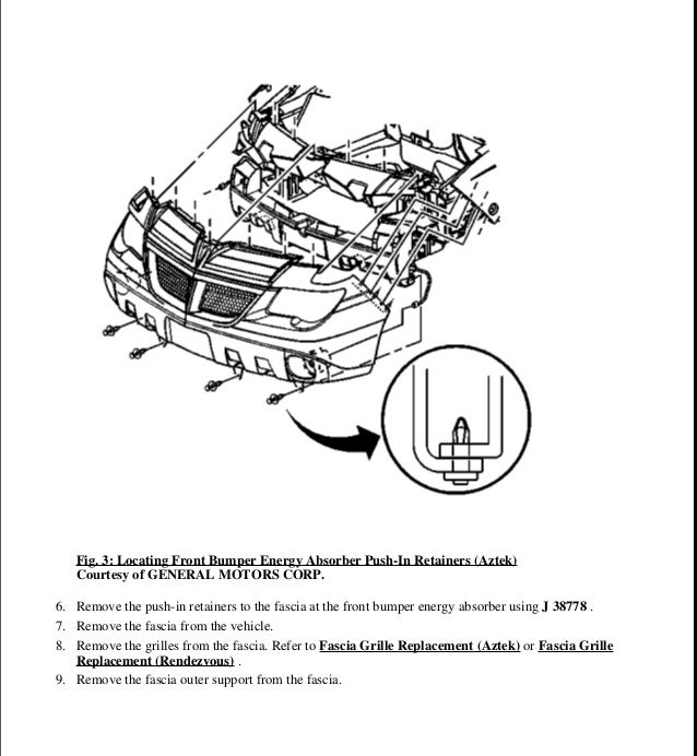 2001 Pontiac Aztek Service Repair Manual