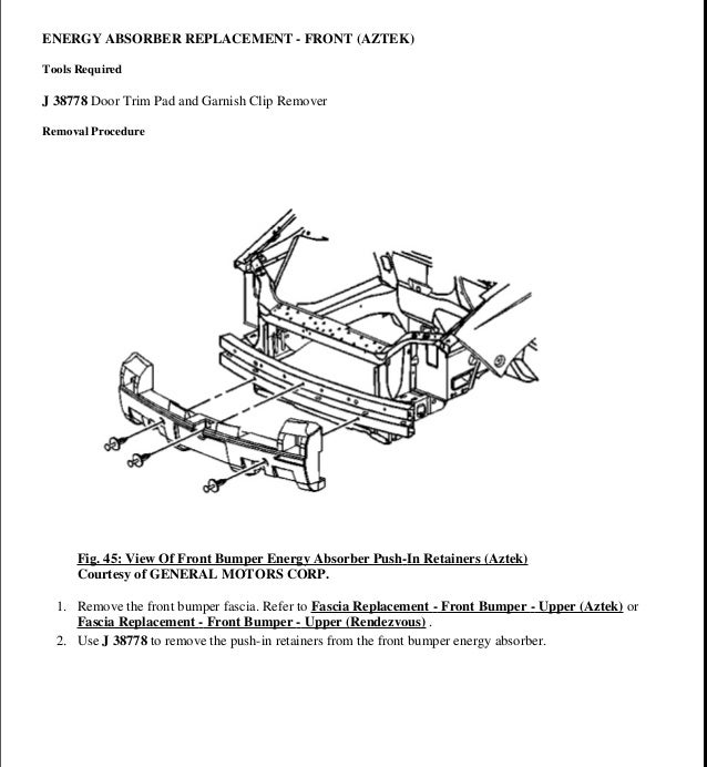 2001 Pontiac Aztek Service Repair Manual