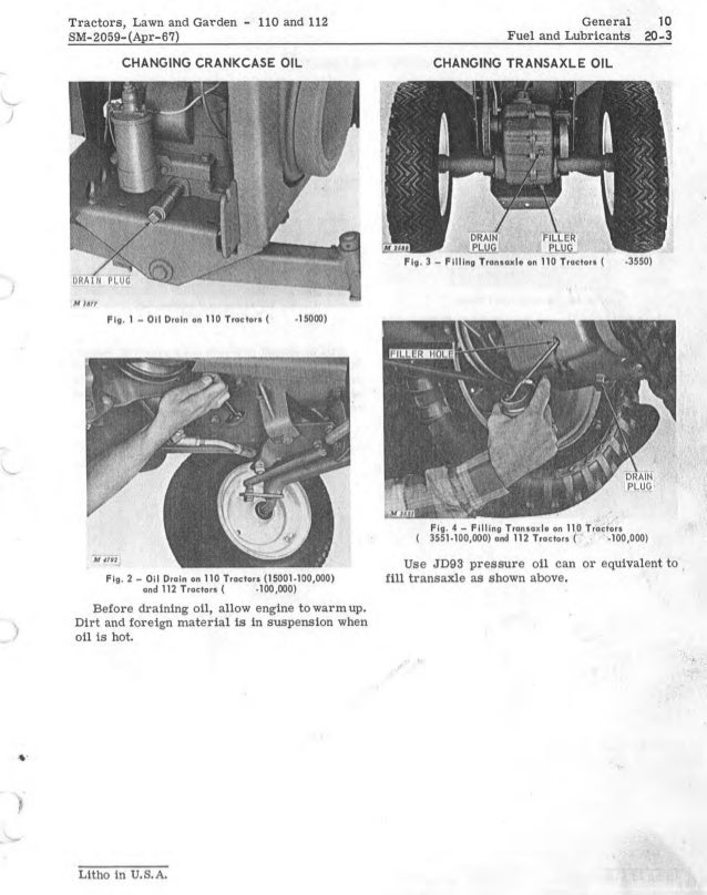 JOHN DEERE 112 LAWN AND GARDEN TRACTOR Service Repair Manual