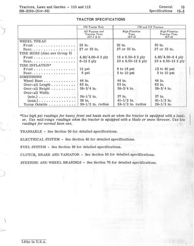 John Deere 112 Service Manual John Deere 112 Service Manual