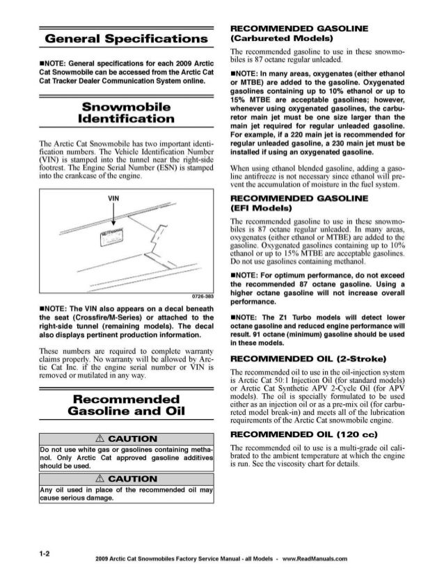 2009 Arctic Cat F1000 Sno Pro Snowmobiles Service Repair Manual
