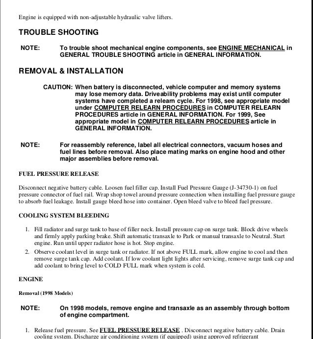 1999 Pontiac Grand Am Service Repair Manual