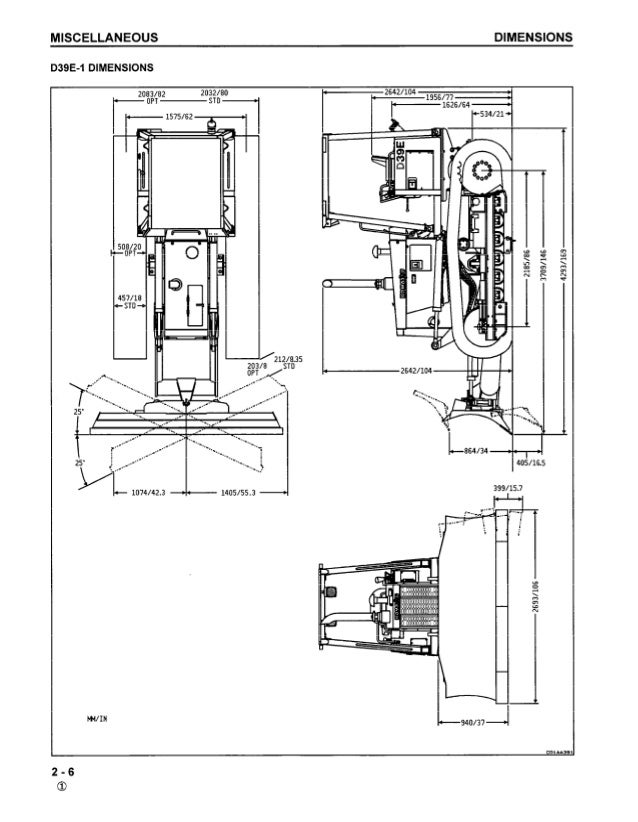 Komatsu D38P-1 Dozer Bulldozer Service Repair Manual S/N P085501 and