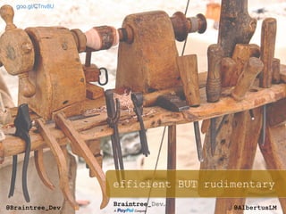 goo.gl/CTnv8U
efficient BUT rudimentary
@AlbertusLM@Braintree_Dev
 