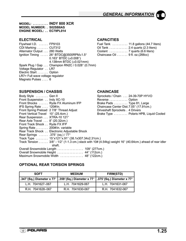 2002 Polaris 600 XC SP SNOWMOBILE Service Repair Manual