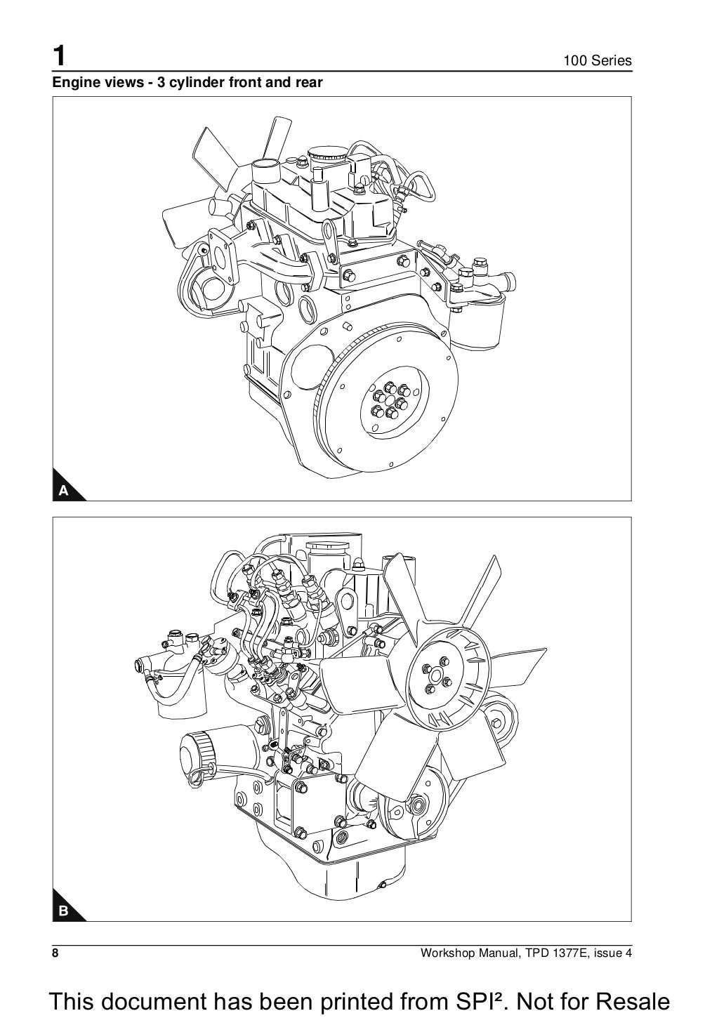 PERKINS 100 SERIES 103-07 DIESEL ENGINE Service Repair Manual