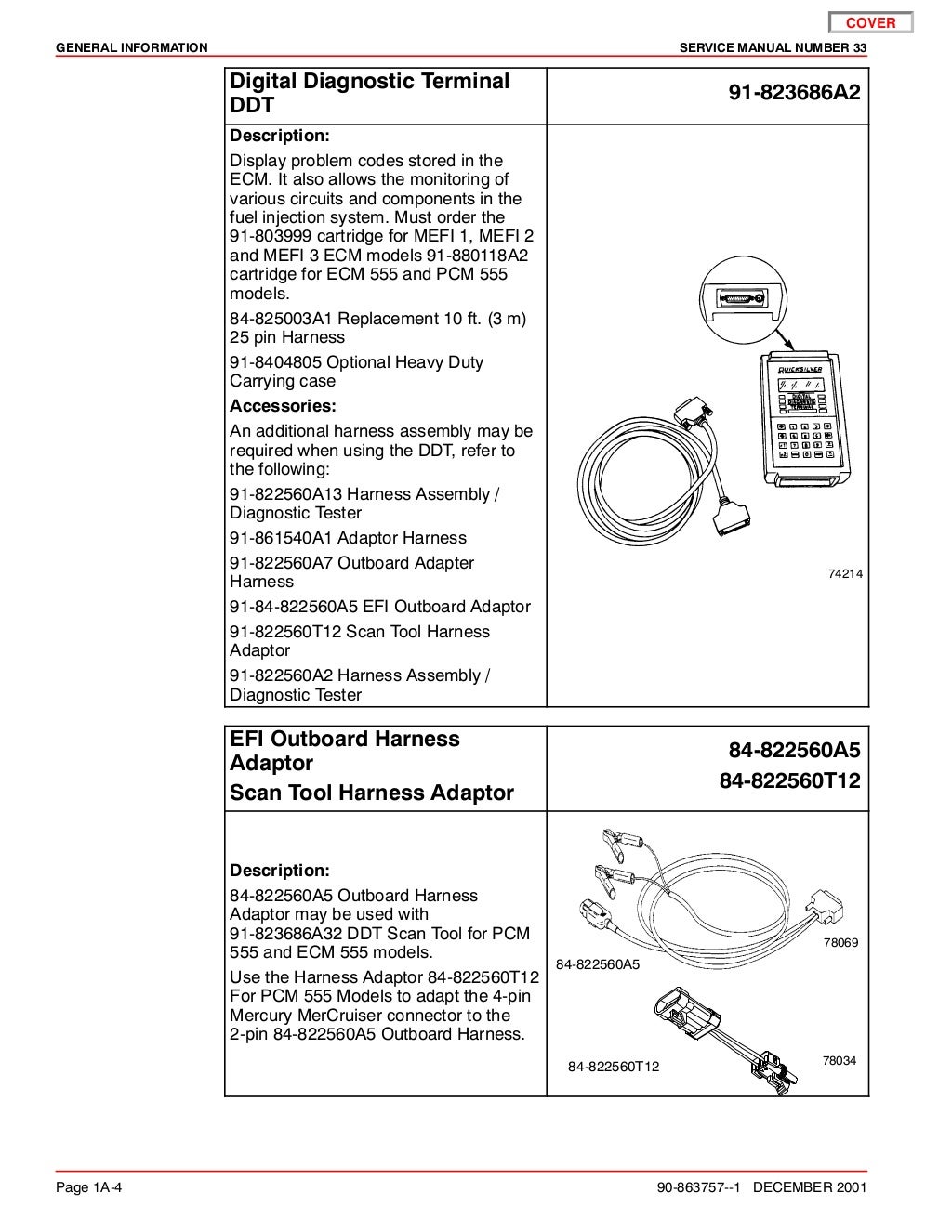 MERCURY MERCRUISER 8.1S Horizon DIAGNOSTICS Service Repair Manual SN