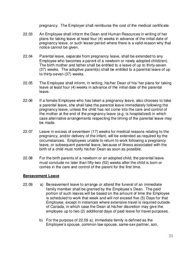 maternity leave letter to parents