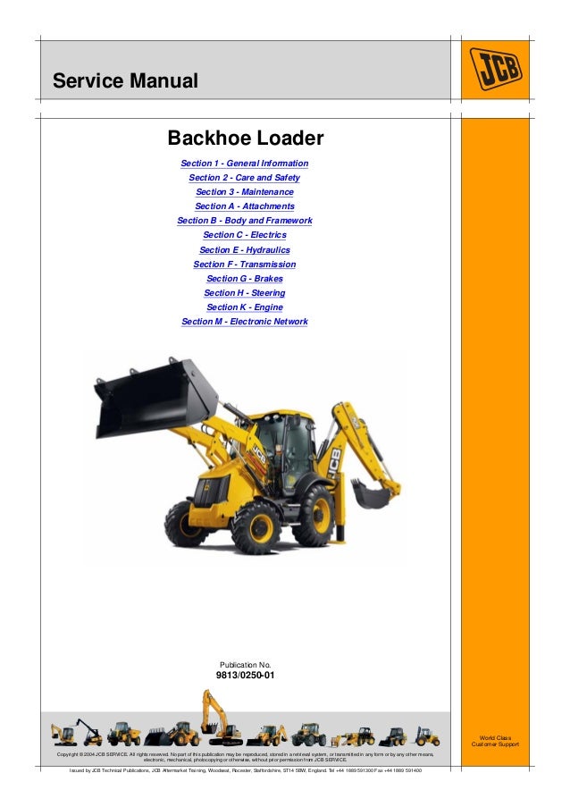 Jcb 4cx Backhoe Loader Service Repair Manual Sn Onwards