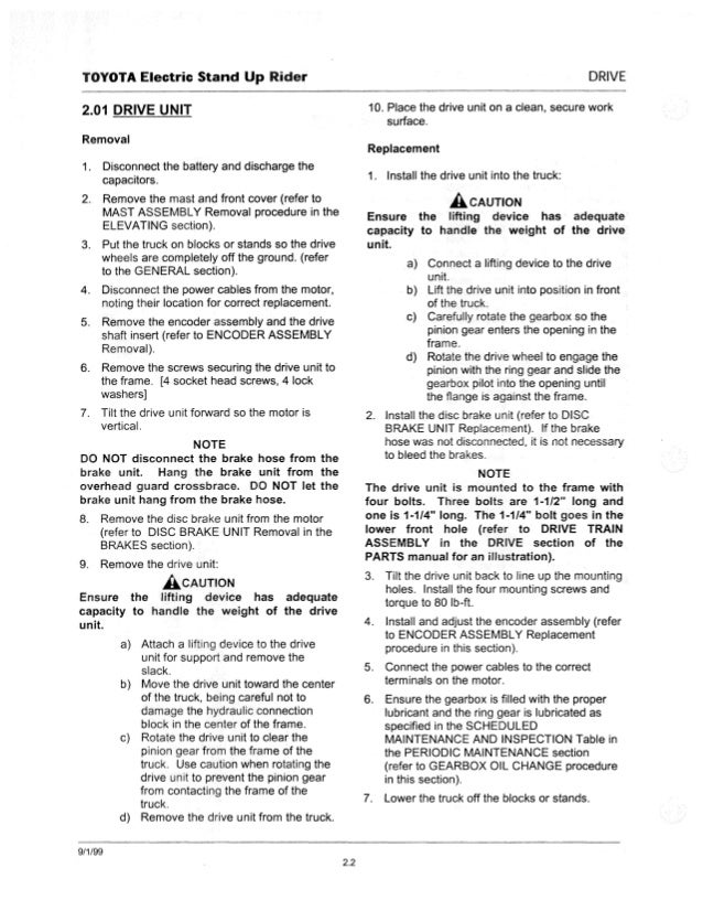 Toyota 6BNCU18 Forklift Service Repair Manual