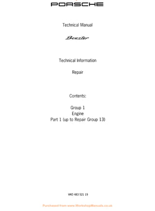 2003 Porsche Boxster 986 Service Repair Manual | PDF
