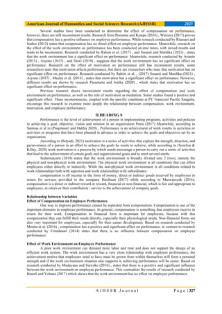 The Effect of Compensation and Work Environment on Employee Performance ...