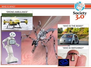 WHO IS WHO?
“WHO IS THE BOSS?”
“WHO IS WATCHING?”
“DRONE-AMBULANCE”
 