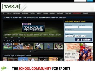 THE SCHOOL COMMUNITY FOR SPORTS
 