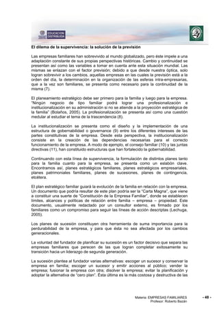 Empresas familiares Lectura 1 | PDF