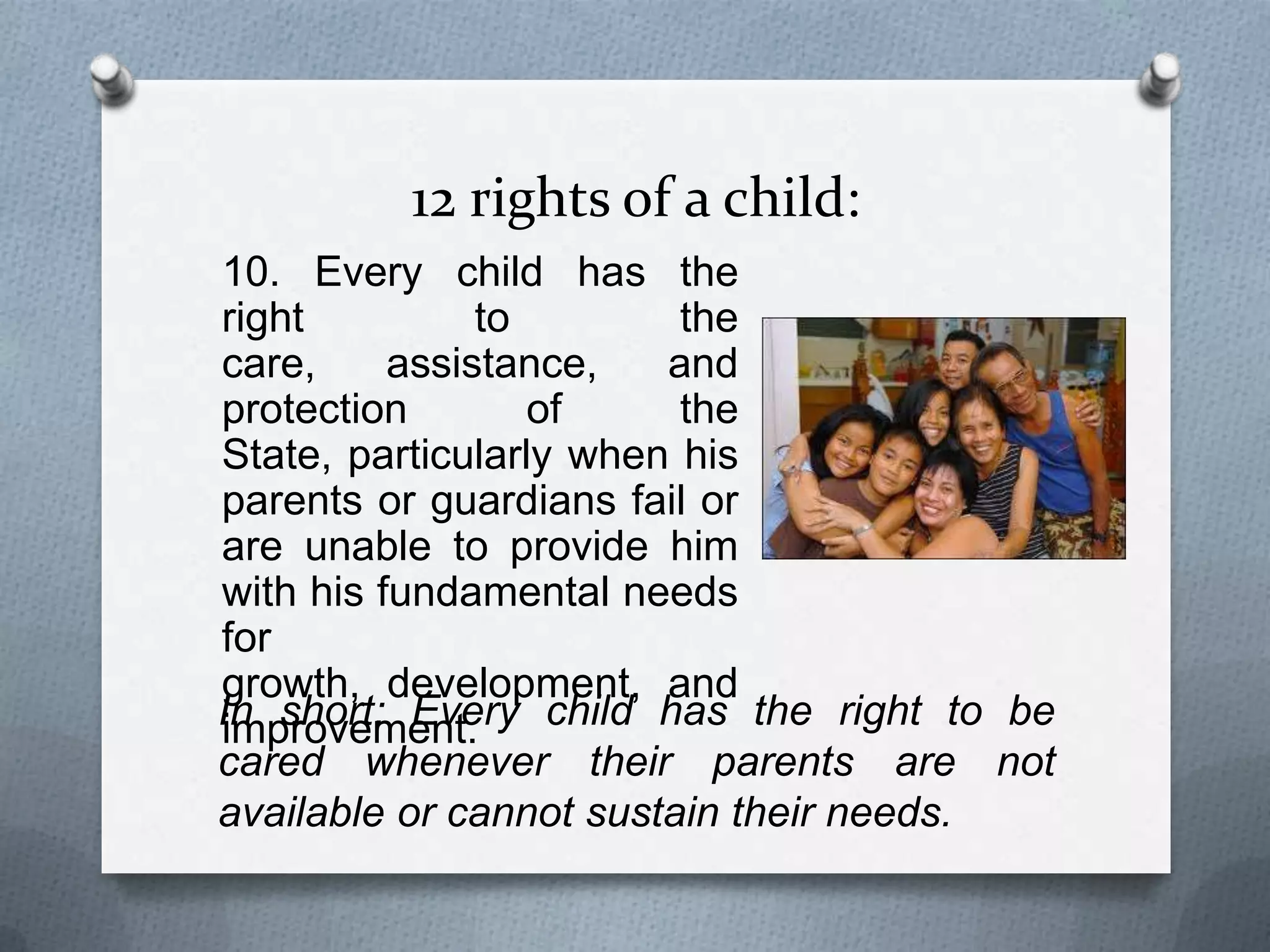 Rights of a Child (Philippines) | PPTX