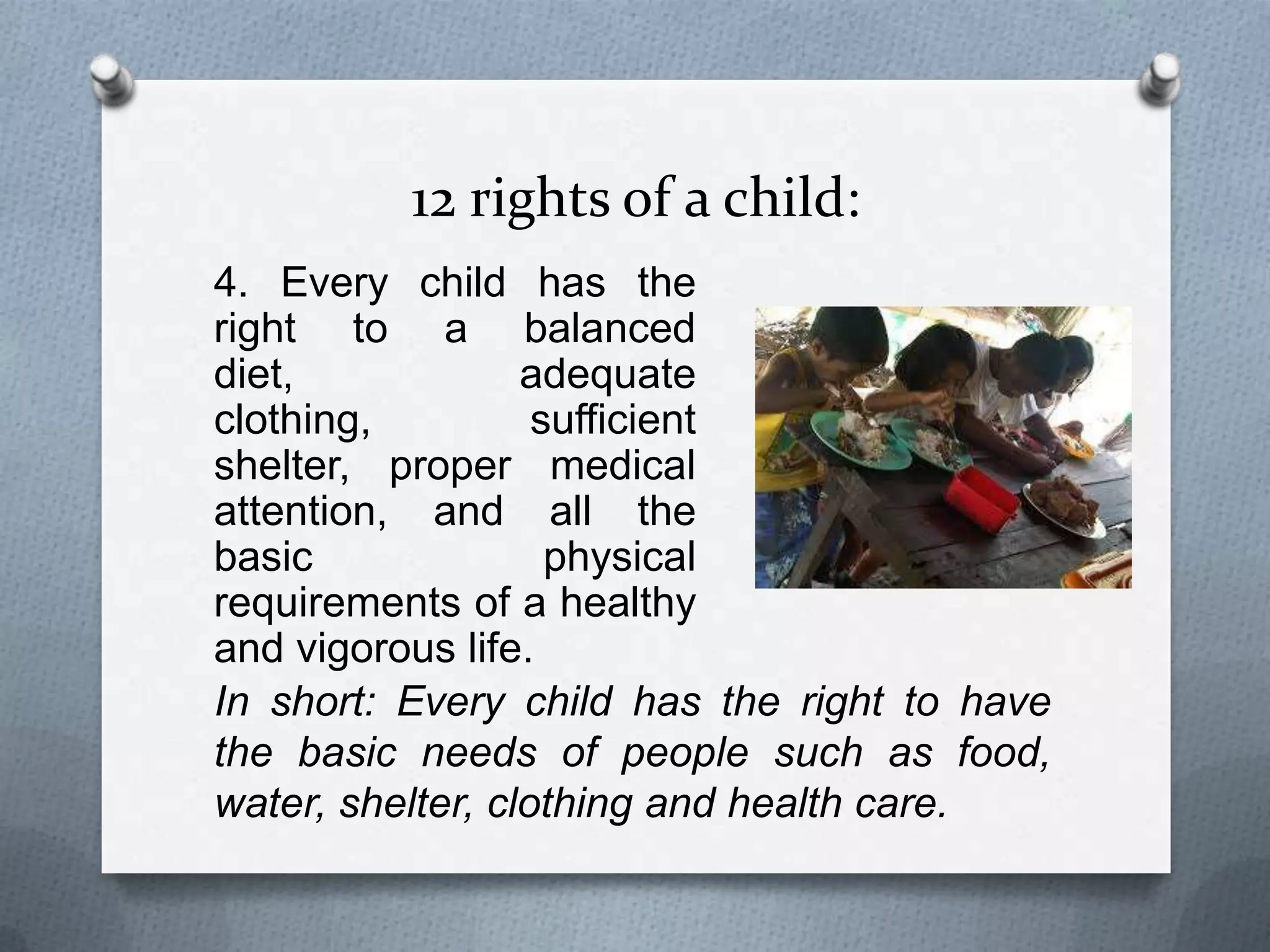 Rights of a Child (Philippines) PPT