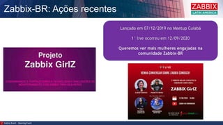 Zabbix-BR: Ações recentes
Zabbix Brazil – Opening Event
 