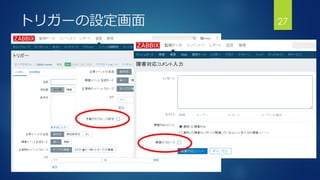 トリガーの設定画面 27
 