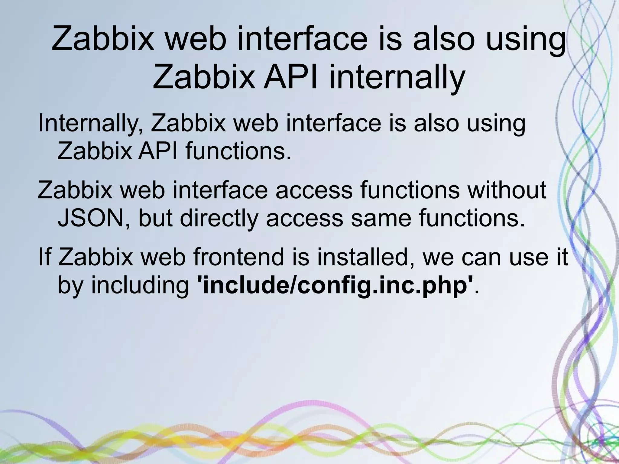 Zabbix API 