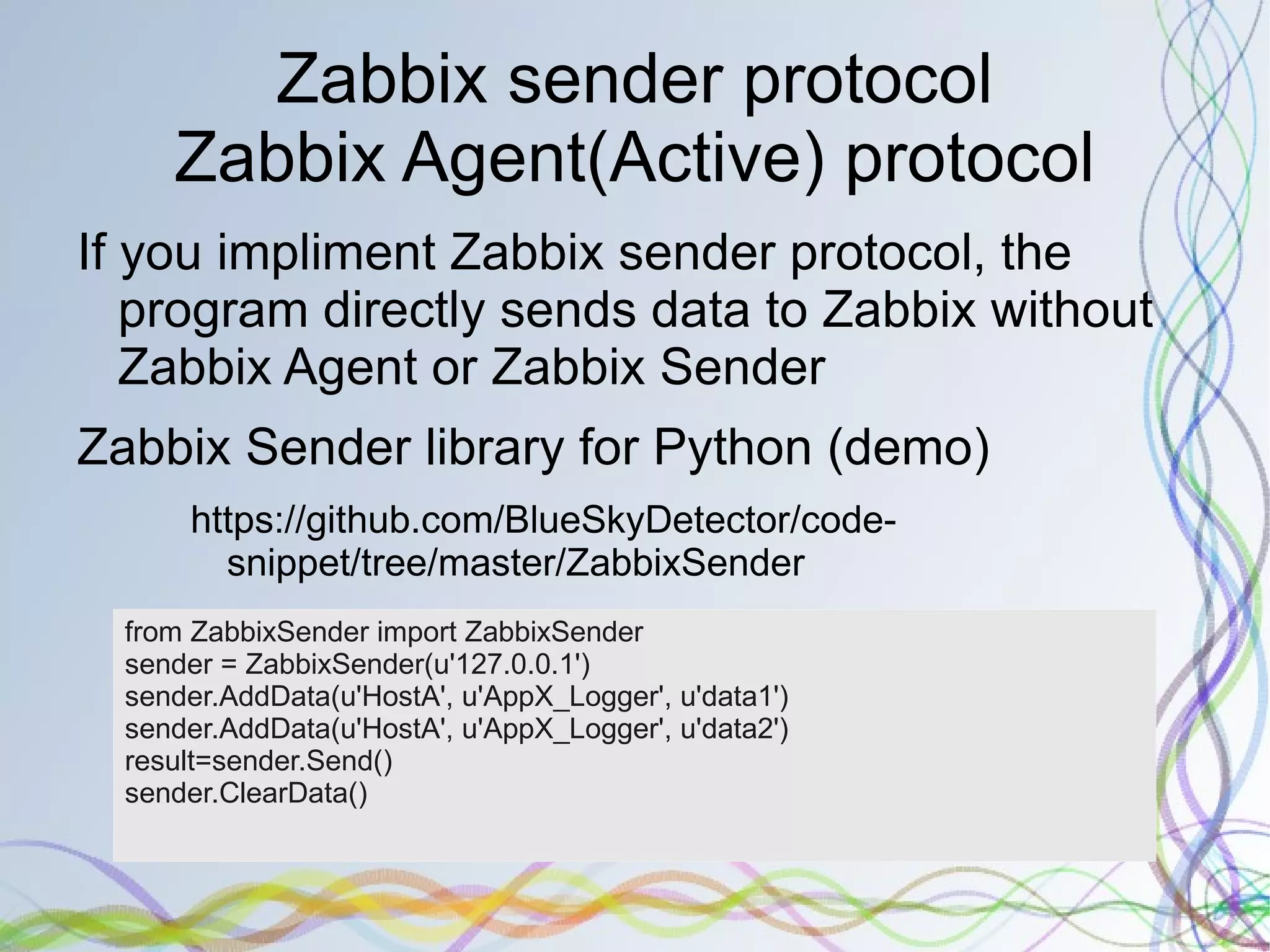 Enables controlking Zabbix by command line and interactive shell 