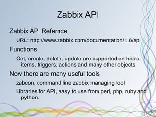 Zabbix API at FISL12 by Takanori Suzuki