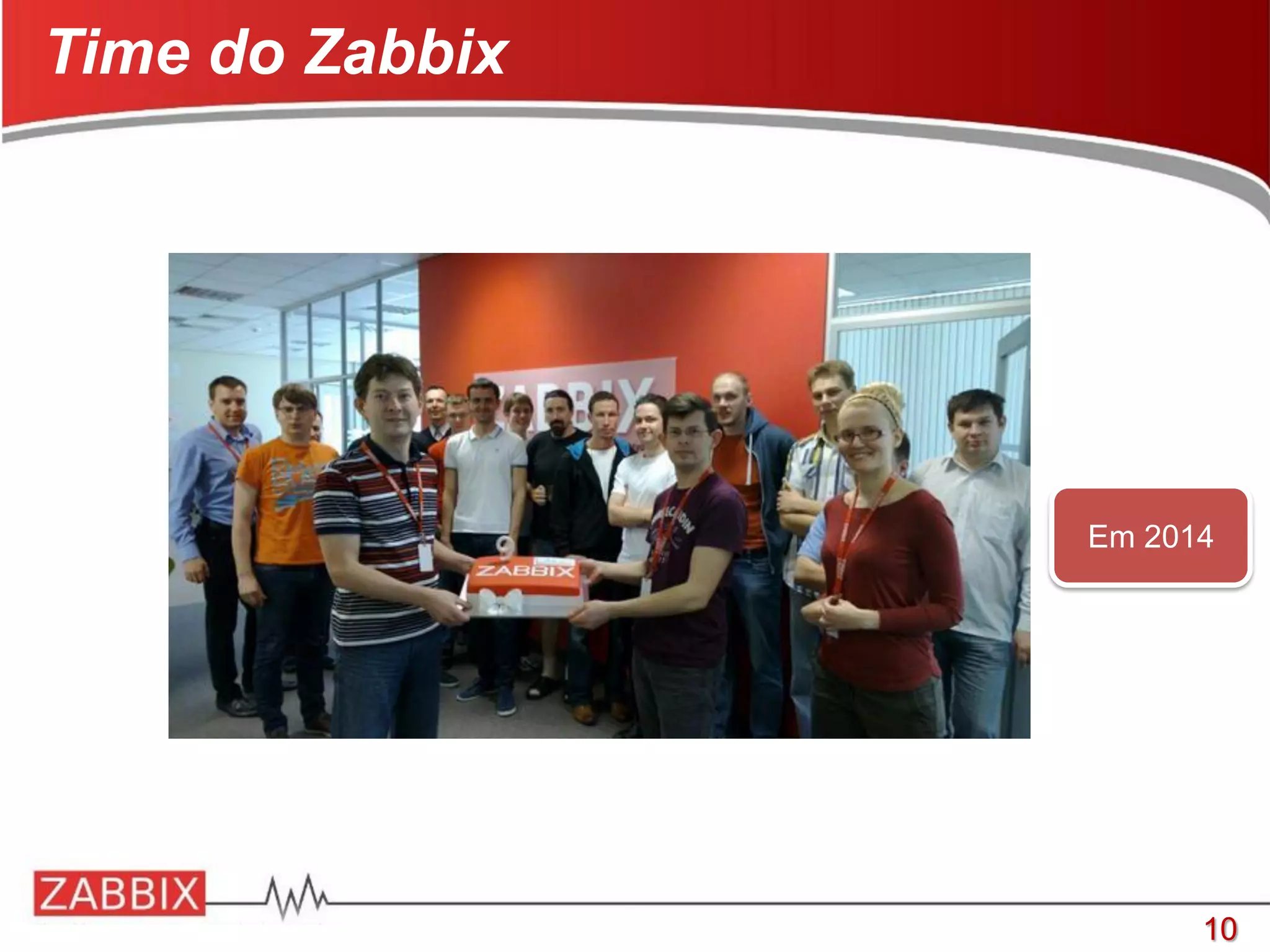10
Em 2014
Time do Zabbix
 