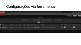 Configurações via ferramenta
 