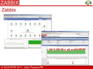 Zabbix




IV ECD/IFPB 2011, João Pessoa-PB
 