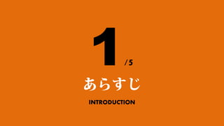 1
あらすじ
         /5


INTRODUCTION
 