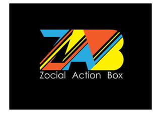 Confidential and for internal user only. iPen and Pixilla reserved the rights to its exclusivity, original ideas and creativity which cannot be duplicated without permission.

ZAB | SOCIAL MEDIA ENGAGEMENT ENGINE

 