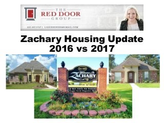Zachary Housing Update
2016 vs 2017
 