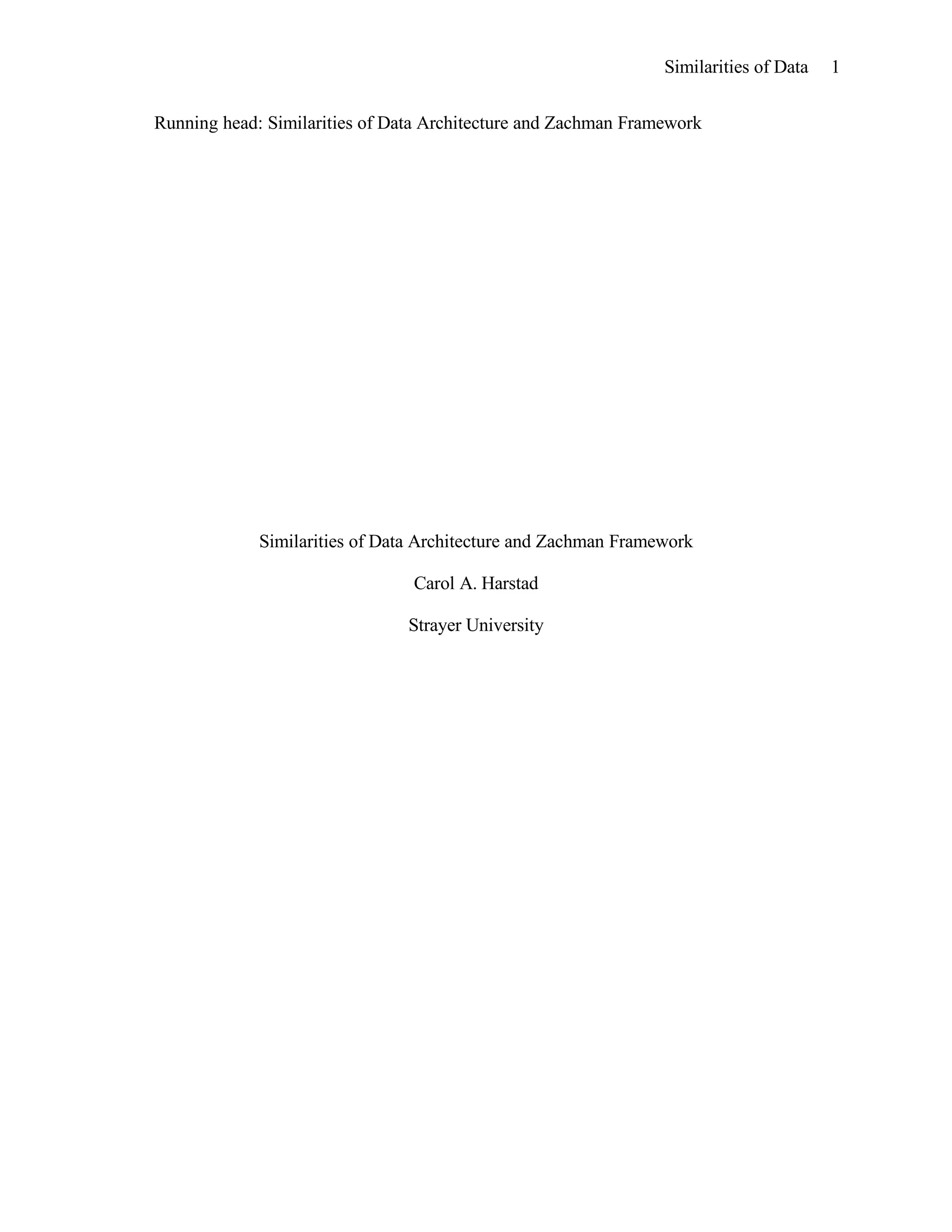 Zachman Framework vs Data Architecture PDF