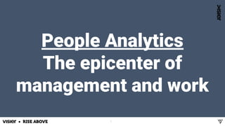 1
People Analytics
The epicenter of
management and work
 