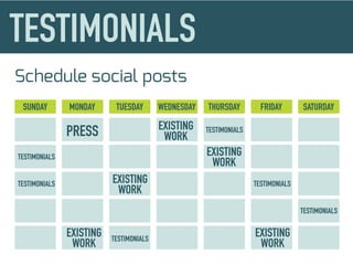 Schedule social posts
 