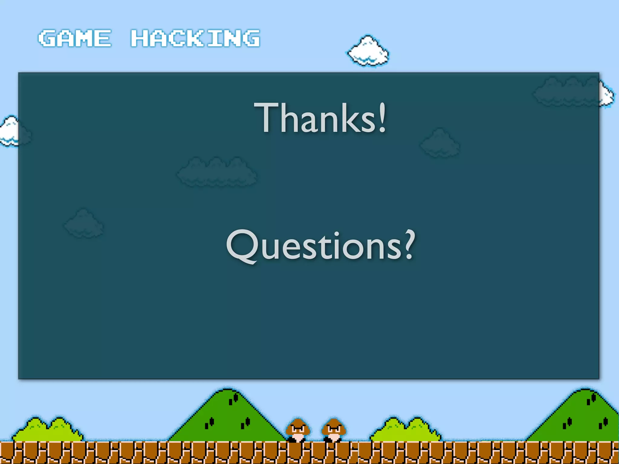 Thanks!
Questions?
 
