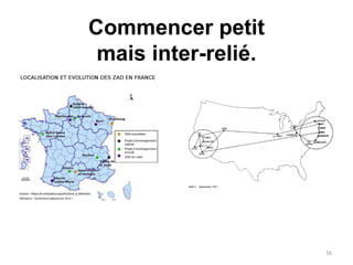 Commencer petit
mais inter-relié.
16
 