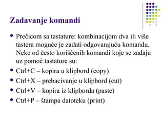 Zadavanje komandi | PPT