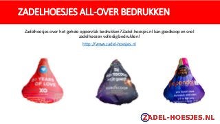 ZADELHOESJES ALL-OVER BEDRUKKEN
Zadelhoesjes over het gehele oppervlak bedrukken? Zadel-hoesjes.nl kan goedkoop en snel
zadelhoezen volledig bedrukken!
http://www.zadel-hoesjes.nl
 