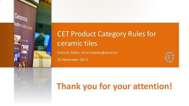 CET Product Category Rules for ceramic tiles\ CET Product Category Rules for ceramic tiles\
