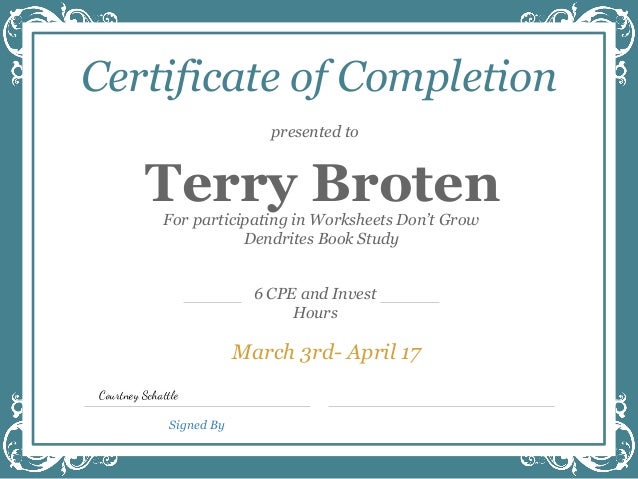 sample certificate of excellence