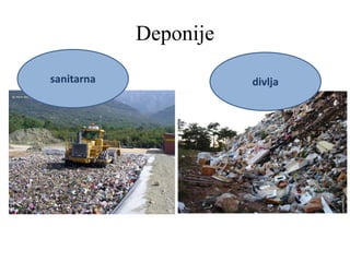 Deponije
sanitarna divlja
 