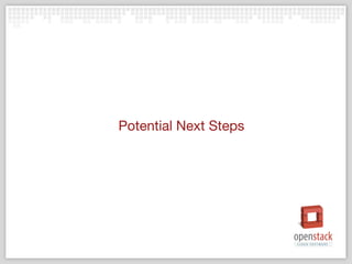Potential Next Steps
 