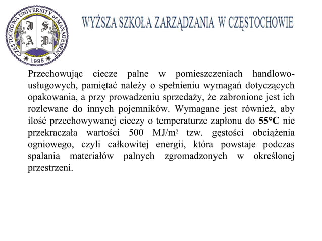 Zagro enia po_arowe_materia_by niebezpieczne. | PPT