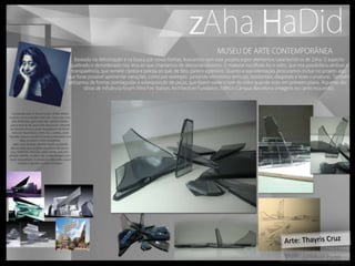Painel - Projeto Museu - Referência Zaha Hadid